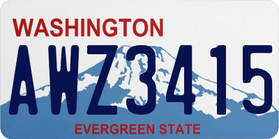 WA license plate AWZ3415