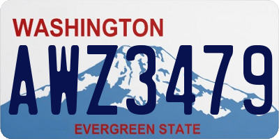 WA license plate AWZ3479