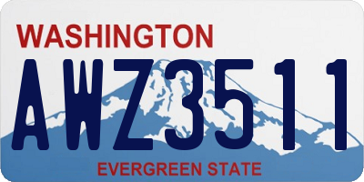 WA license plate AWZ3511