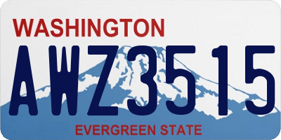 WA license plate AWZ3515
