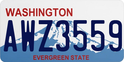 WA license plate AWZ3559