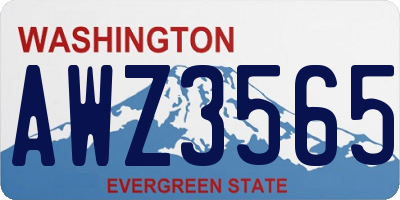 WA license plate AWZ3565