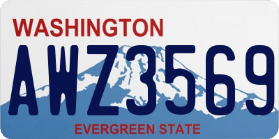 WA license plate AWZ3569