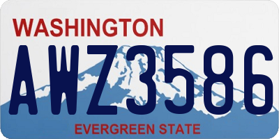 WA license plate AWZ3586