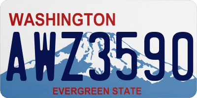 WA license plate AWZ3590