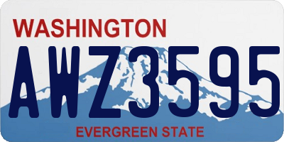 WA license plate AWZ3595