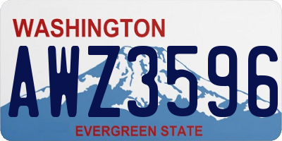 WA license plate AWZ3596