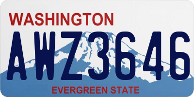 WA license plate AWZ3646
