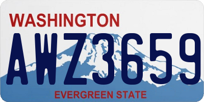 WA license plate AWZ3659