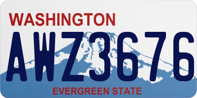WA license plate AWZ3676