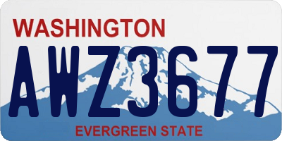WA license plate AWZ3677
