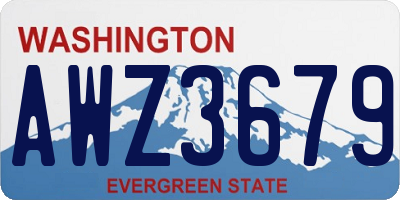 WA license plate AWZ3679