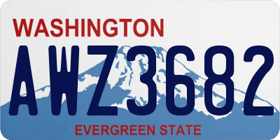 WA license plate AWZ3682