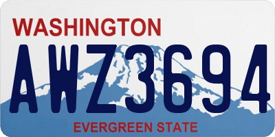 WA license plate AWZ3694