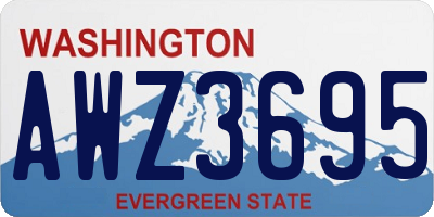 WA license plate AWZ3695