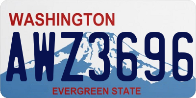 WA license plate AWZ3696