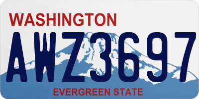 WA license plate AWZ3697
