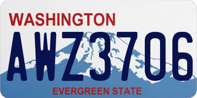WA license plate AWZ3706