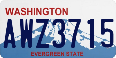 WA license plate AWZ3715