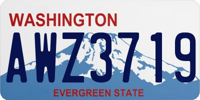 WA license plate AWZ3719