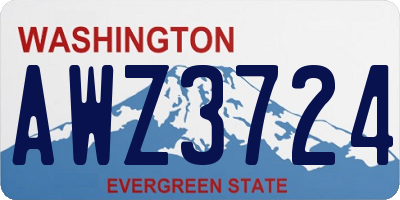 WA license plate AWZ3724