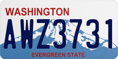 WA license plate AWZ3731