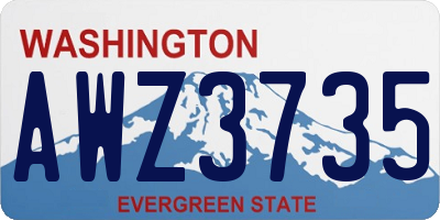 WA license plate AWZ3735