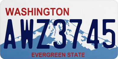 WA license plate AWZ3745