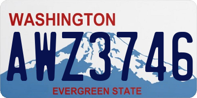 WA license plate AWZ3746