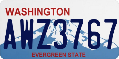 WA license plate AWZ3767