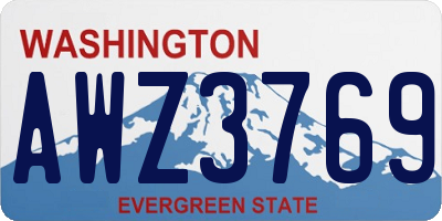 WA license plate AWZ3769