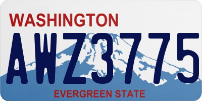 WA license plate AWZ3775