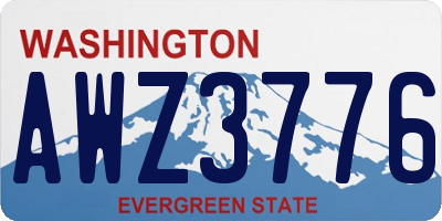 WA license plate AWZ3776
