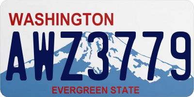 WA license plate AWZ3779
