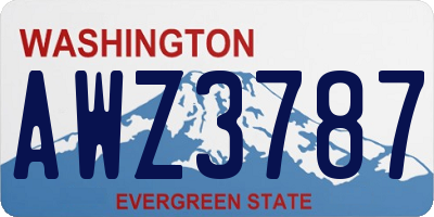 WA license plate AWZ3787