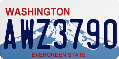 WA license plate AWZ3790