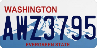 WA license plate AWZ3795