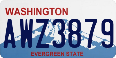 WA license plate AWZ3879