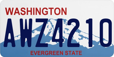 WA license plate AWZ4210