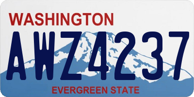WA license plate AWZ4237