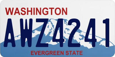 WA license plate AWZ4241
