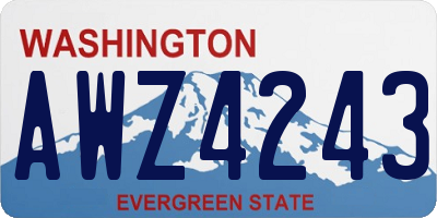 WA license plate AWZ4243