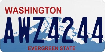 WA license plate AWZ4244