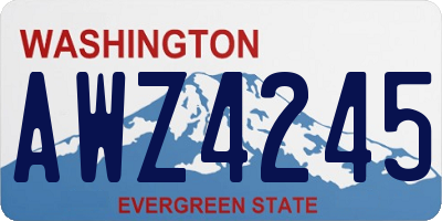WA license plate AWZ4245