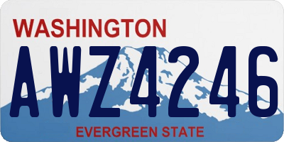 WA license plate AWZ4246