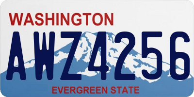 WA license plate AWZ4256