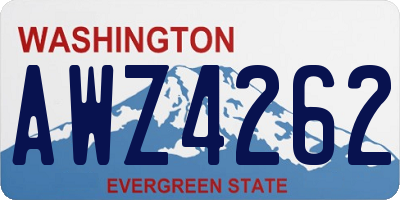 WA license plate AWZ4262