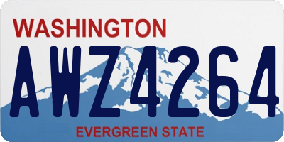 WA license plate AWZ4264