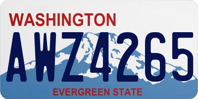 WA license plate AWZ4265