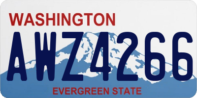 WA license plate AWZ4266